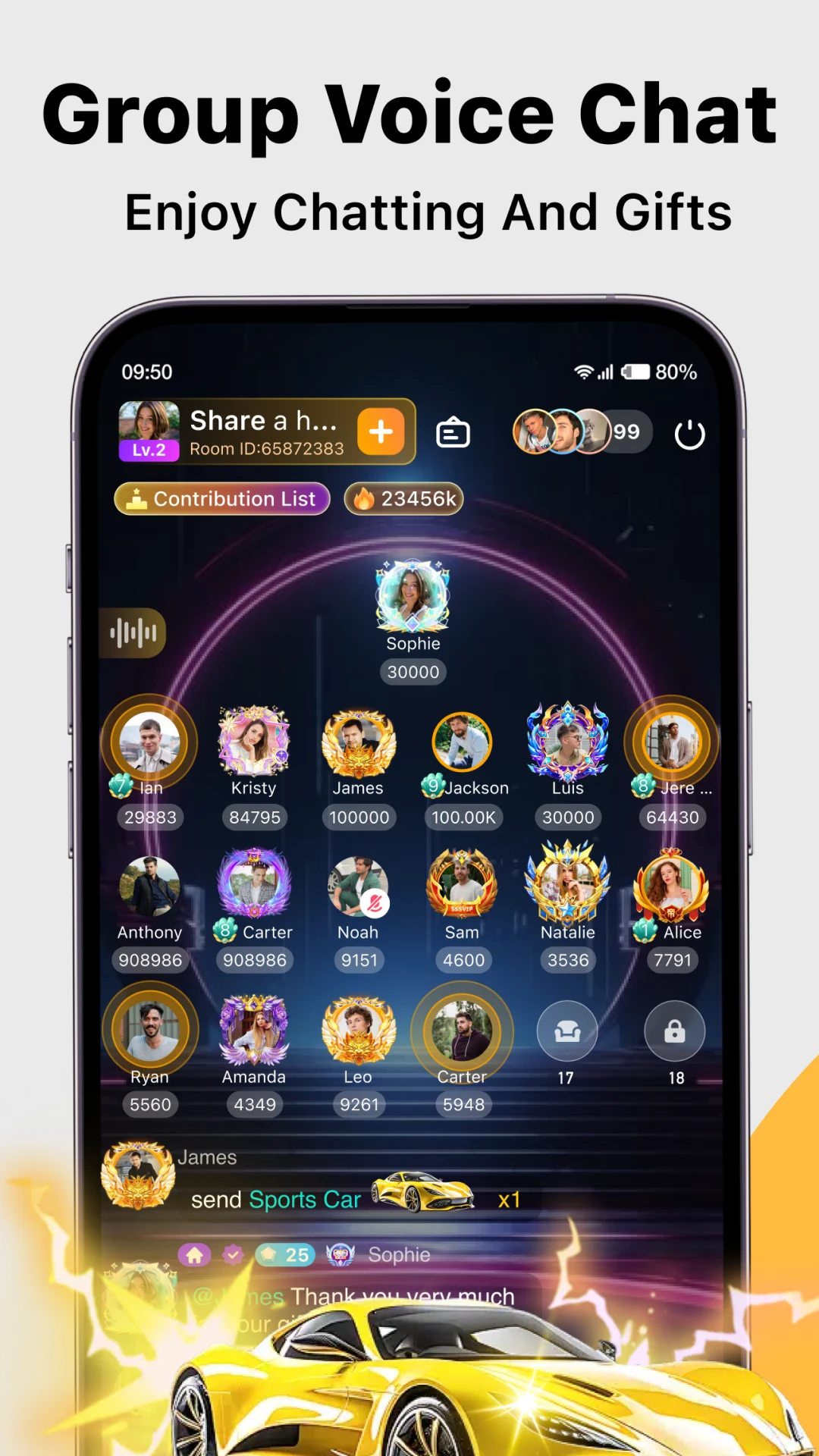 Saada — Live Group Voice Chat screenshot